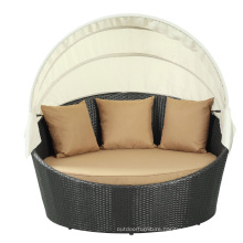 Outdoor Leisure Furniture Pe Wicker Design Sunbed